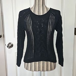 Buffalo David Bitton Women Sweater Sweet Pea Knit Crochet Size L/G